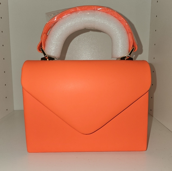 Neon Orange Strappy Sandals 11cm/ 4.33 inch Neon Heel Size 8.5 - Picture 6 of 11